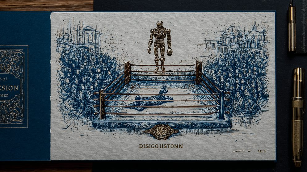 Illustration: A polished senior executive in a boxing ring.